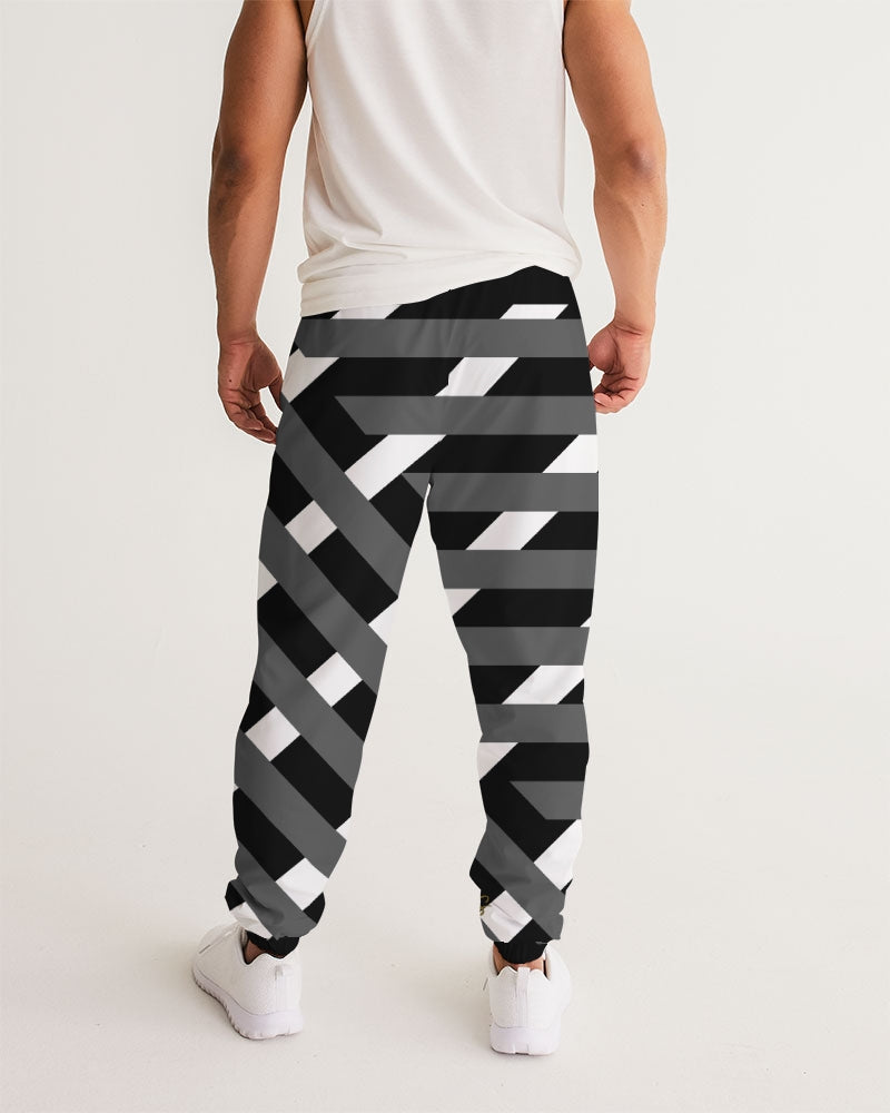 Black and white Men's Track Pants