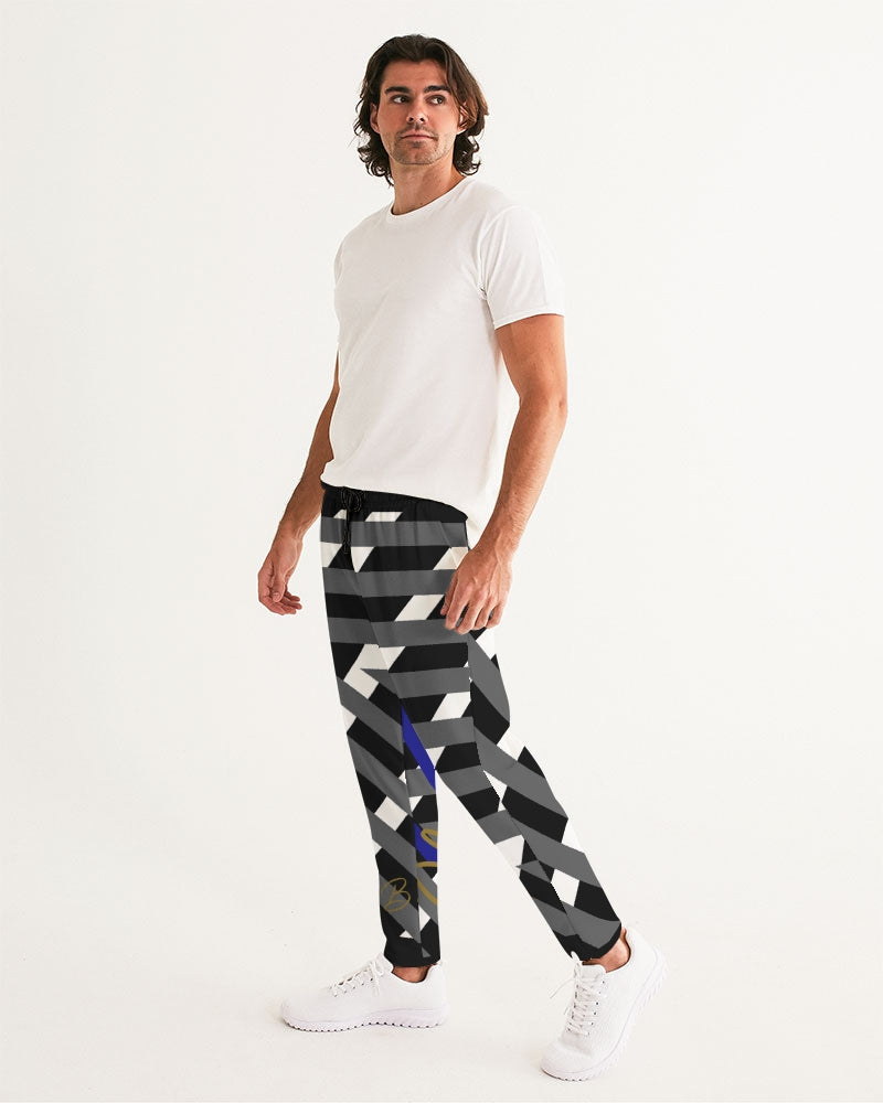 Black and white Men's Joggers