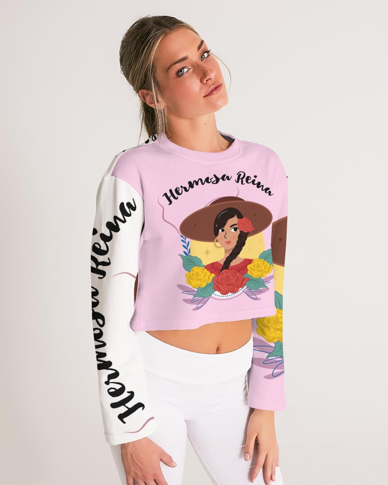 Pink Hermosa Reina Women's Cropped Sweatshirt