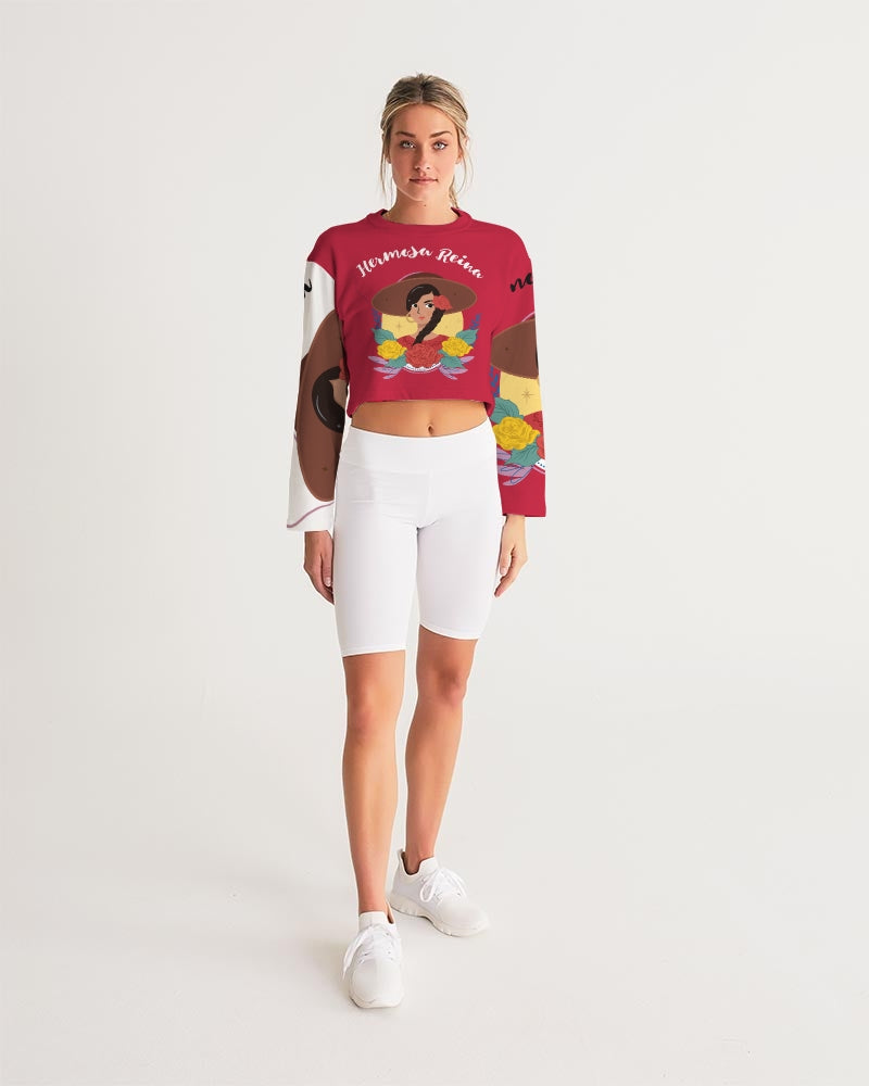 Red Hermosa Reina Women's Cropped Sweatshirt