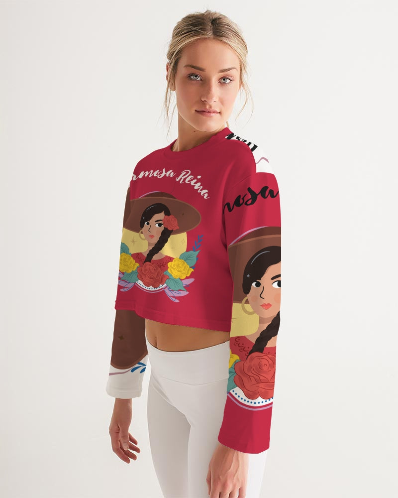 Red Hermosa Reina Women's Cropped Sweatshirt