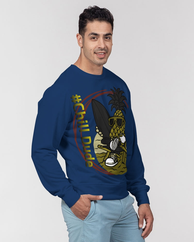 Chill dude Men's Classic French Terry Crewneck Pullover