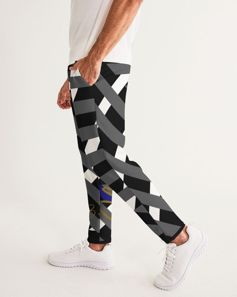 Black and white Men's Joggers