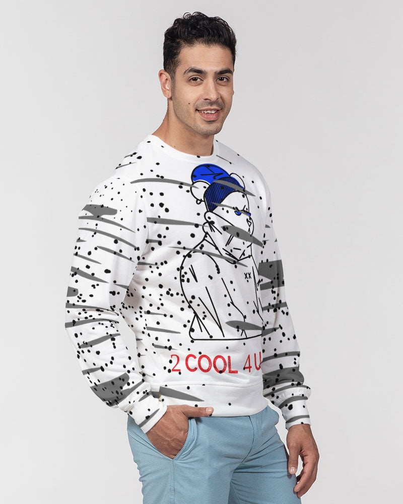 👕2 cool 4 U babe Men's Classic French Terry Crewneck Pullover