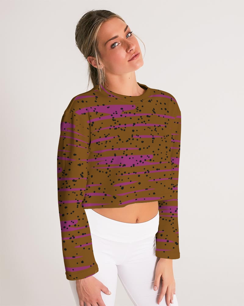 Brown 1 Women's Cropped Sweatshirt