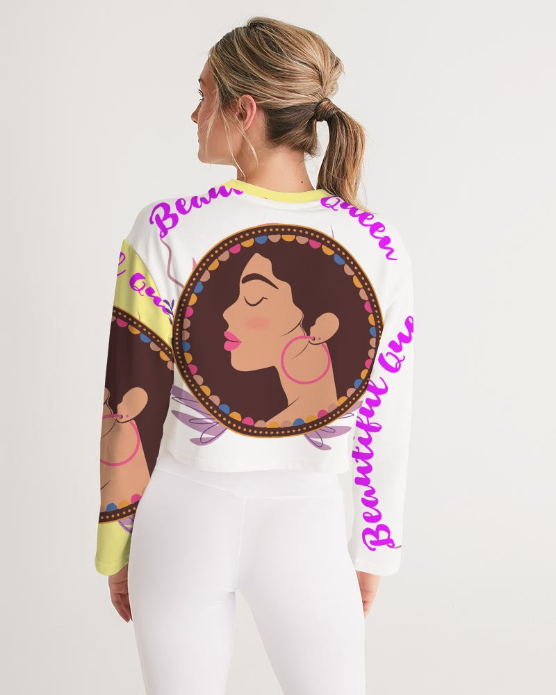 Beautiful queen Women's Cropped Sweatshirt