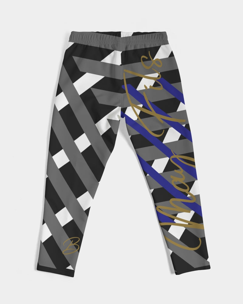 Black and white Men's Joggers