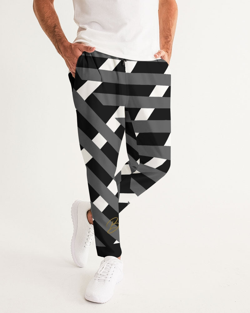 Black and white Men's Joggers