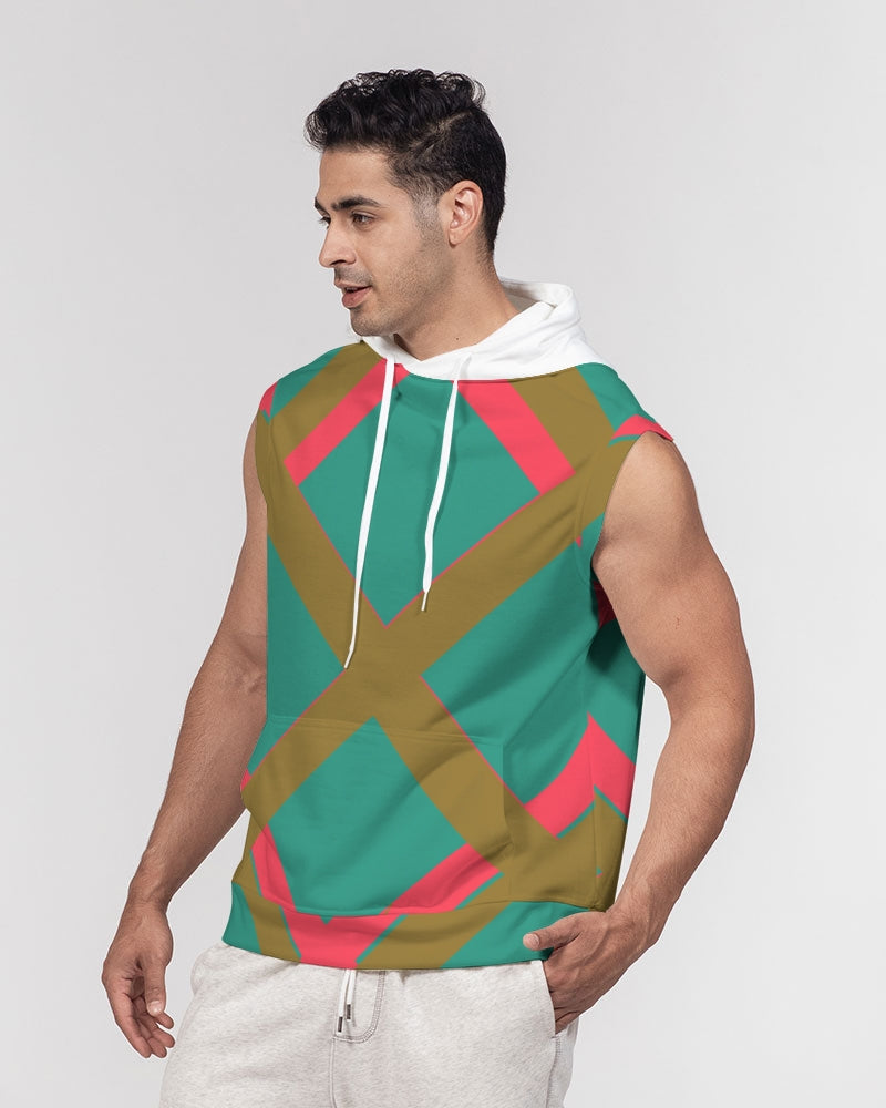 Color art with white Men's Premium Heavyweight Sleeveless Hoodie