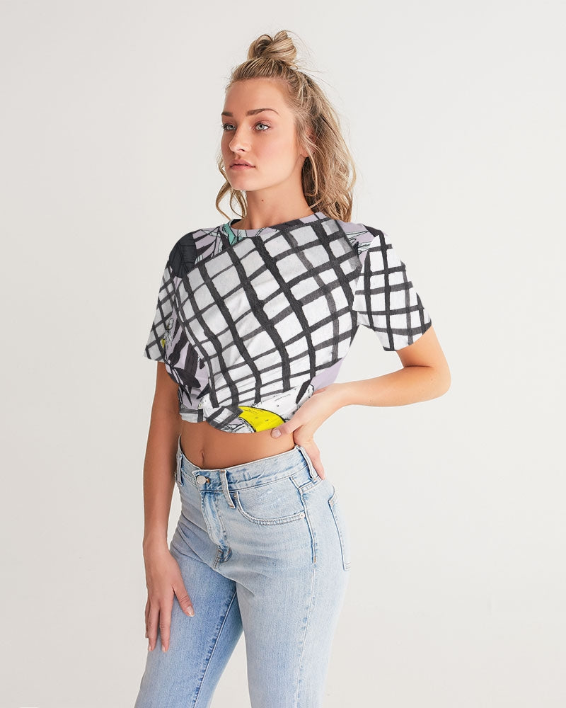 Wild with a Twist Women's Twist-Front Cropped Tee