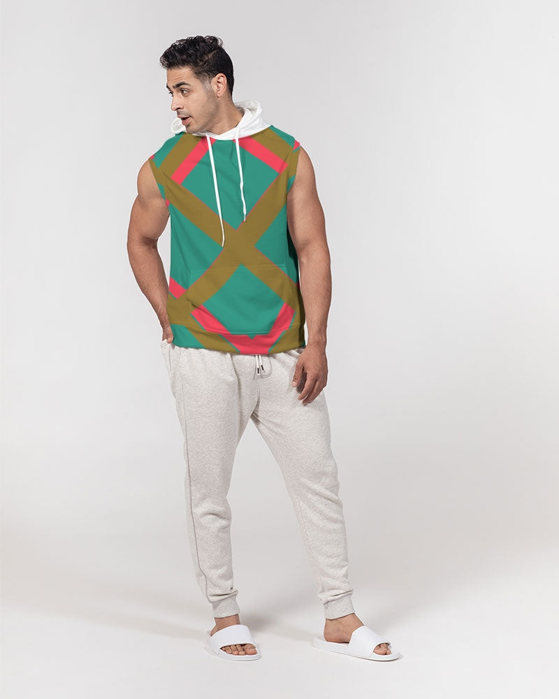 Color art with white Men's Premium Heavyweight Sleeveless Hoodie