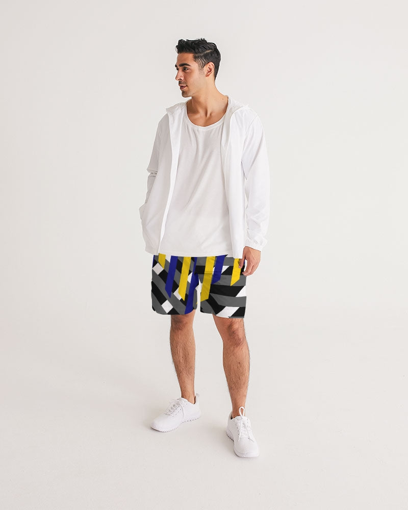 Black and white Men's Jogger Shorts