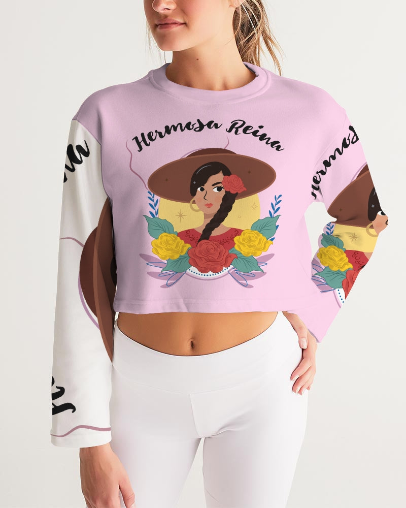 Pink Hermosa Reina Women's Cropped Sweatshirt