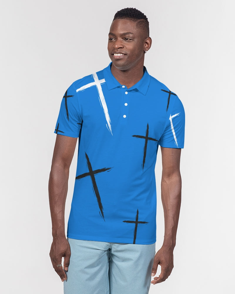 Blue Cross Men's Slim Fit Short Sleeve Polo