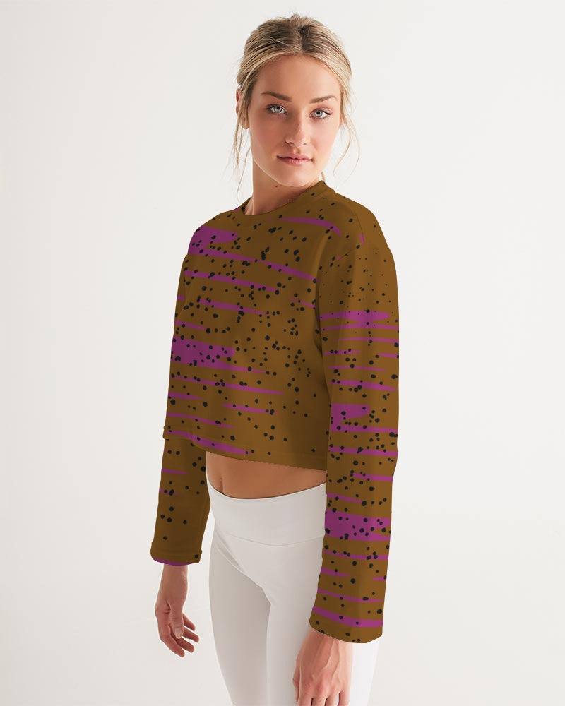 Brown 1 Women's Cropped Sweatshirt