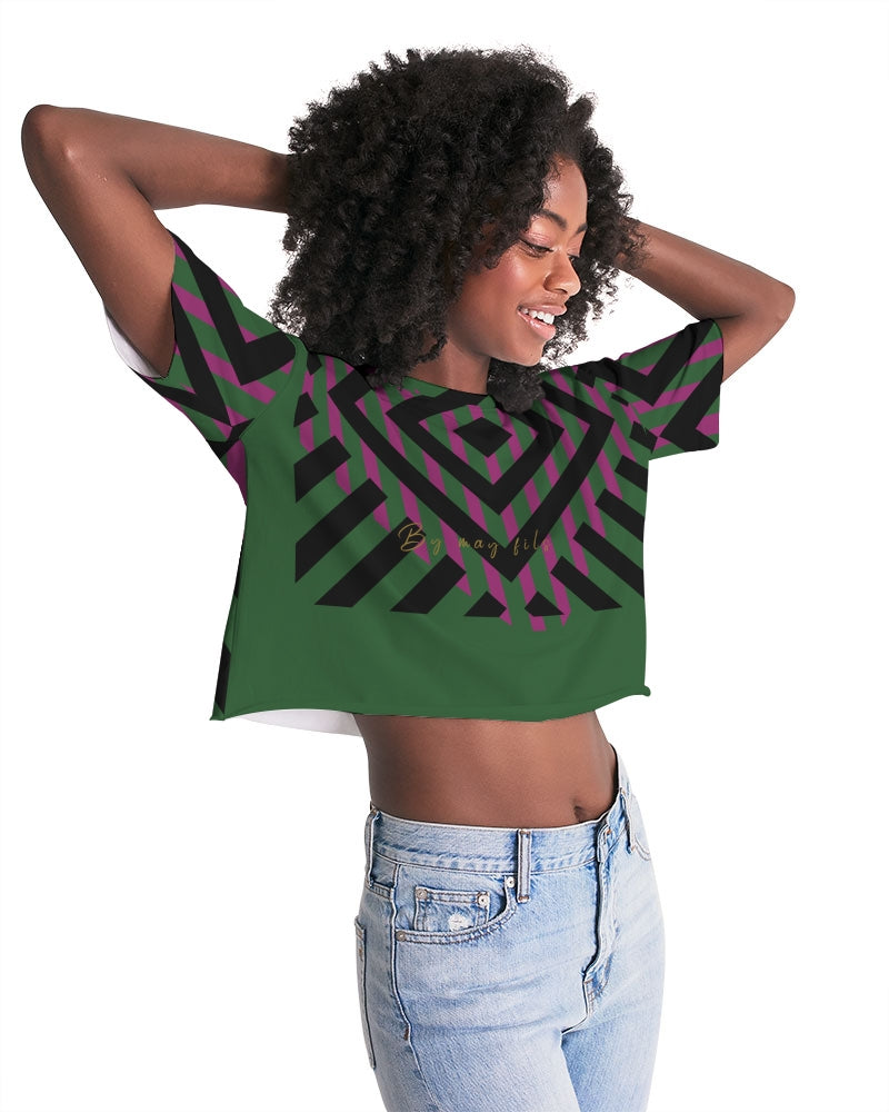 Green Women's Lounge Cropped Tee