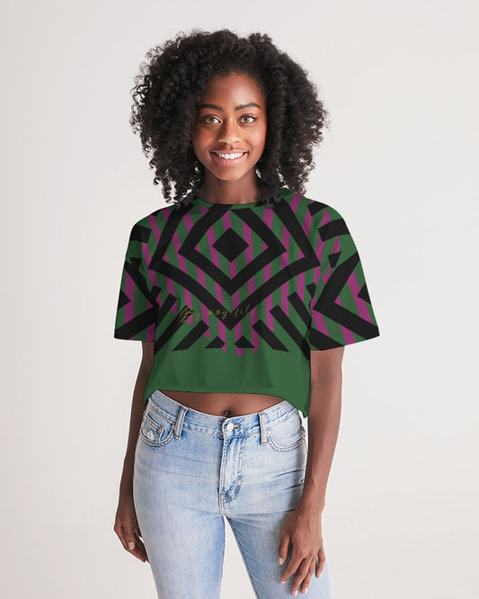 Green Women's Lounge Cropped Tee