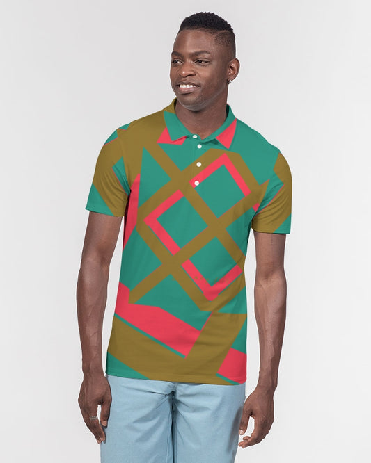 Color art Men's Slim Fit Short Sleeve Polo