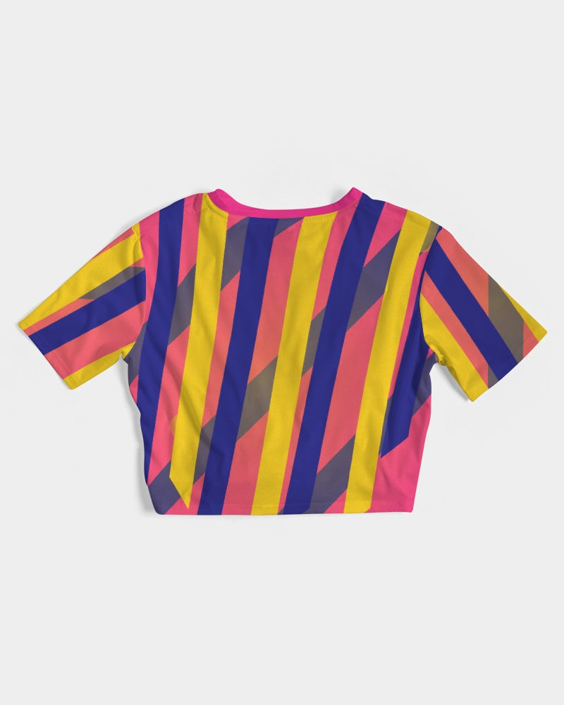 Pop art Women's Twist-Front Cropped Tee