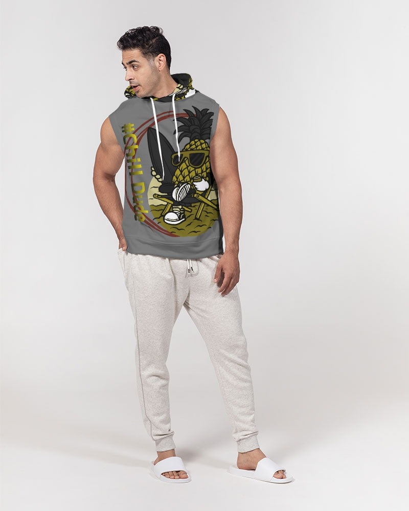 Chill dude gold Men's Premium Heavyweight Sleeveless Hoodie