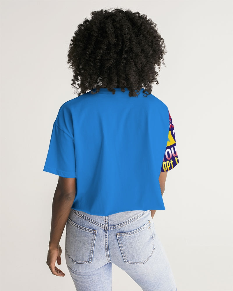 Blue Love Women's Lounge Cropped Tee