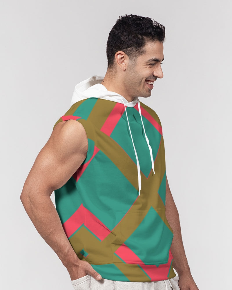 Color art with white Men's Premium Heavyweight Sleeveless Hoodie