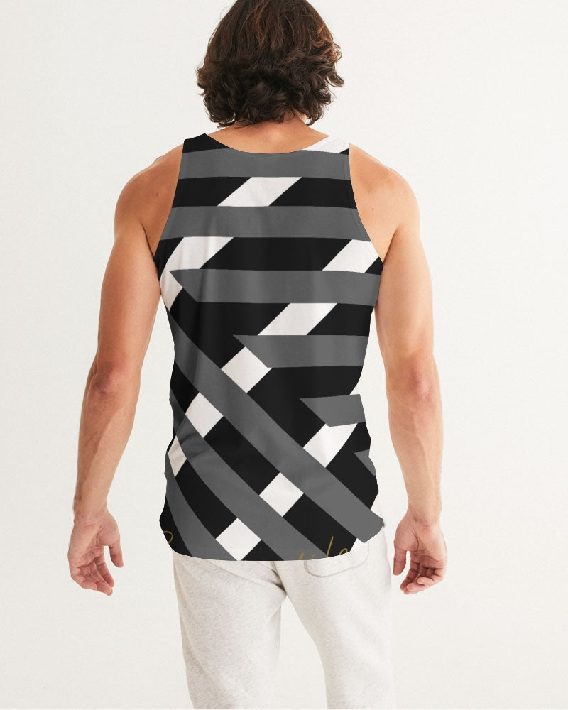 Black and white Men's Tank