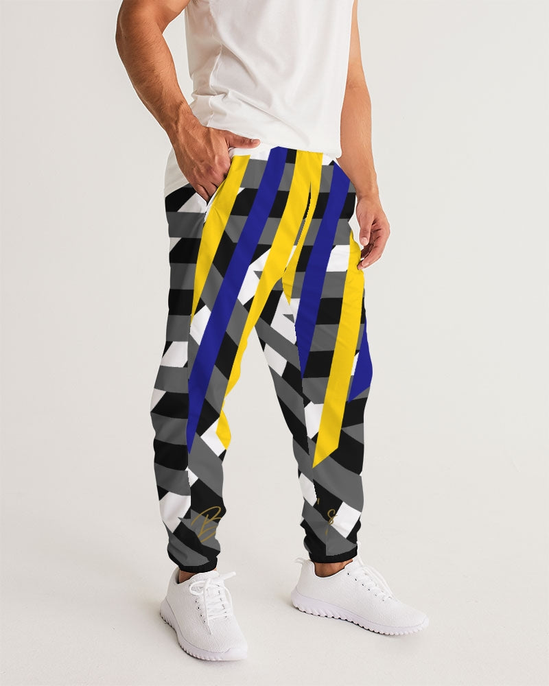 Black and white Men's Track Pants