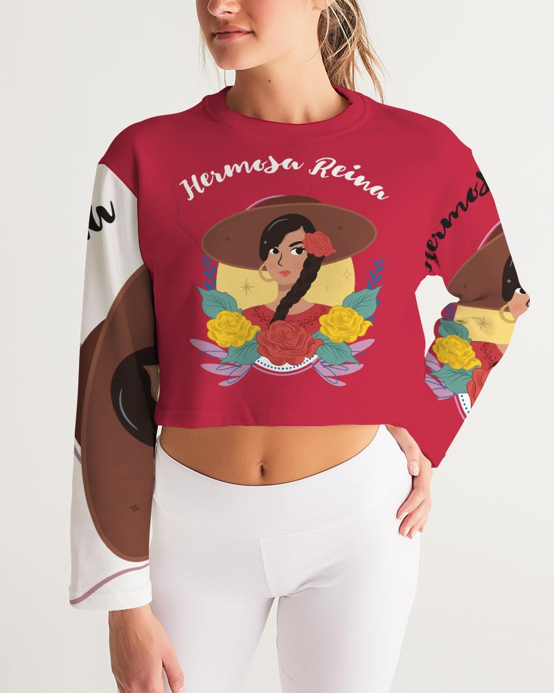 Red Hermosa Reina Women's Cropped Sweatshirt