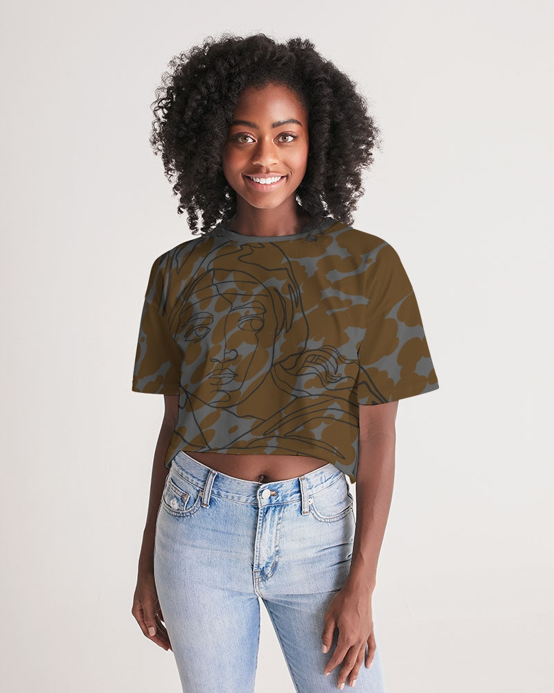 Art face Women's Lounge Cropped Tee