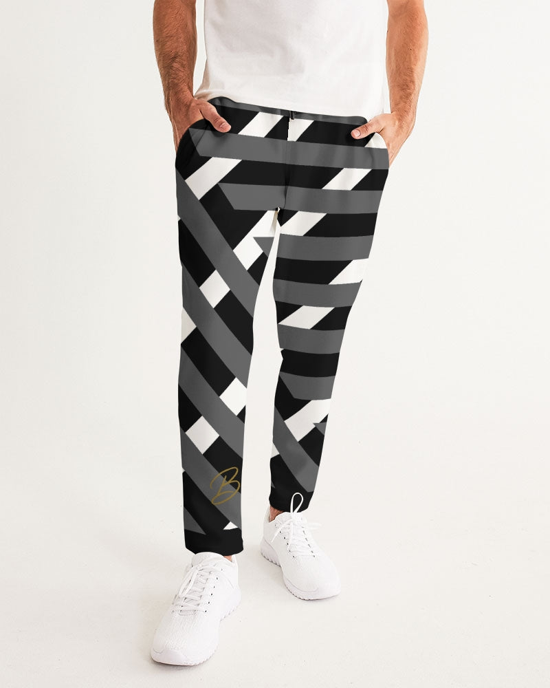 Black and white Men's Joggers