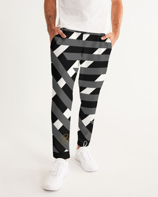 Black and white Men's Joggers