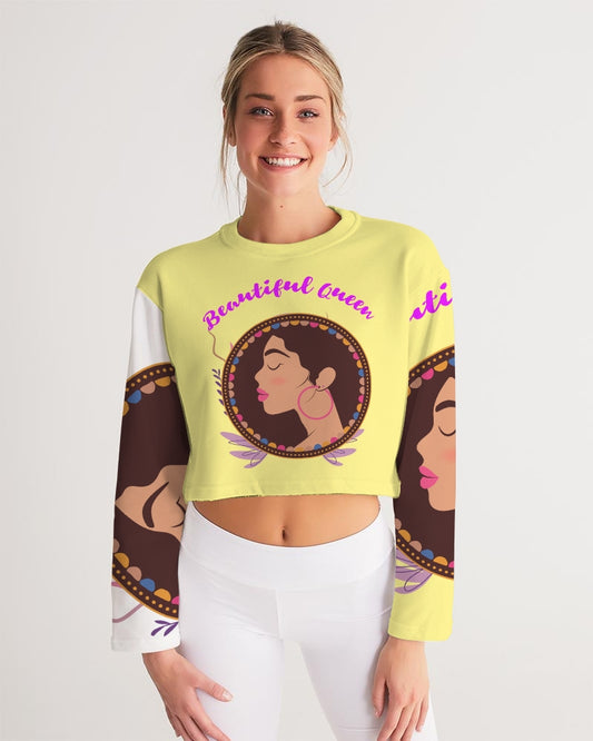 Beautiful queen Women's Cropped Sweatshirt