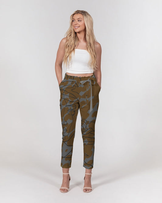Art face Women's Belted Tapered Pants