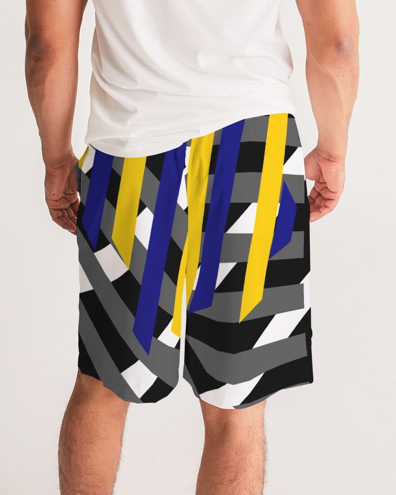 Black and white Men's Jogger Shorts