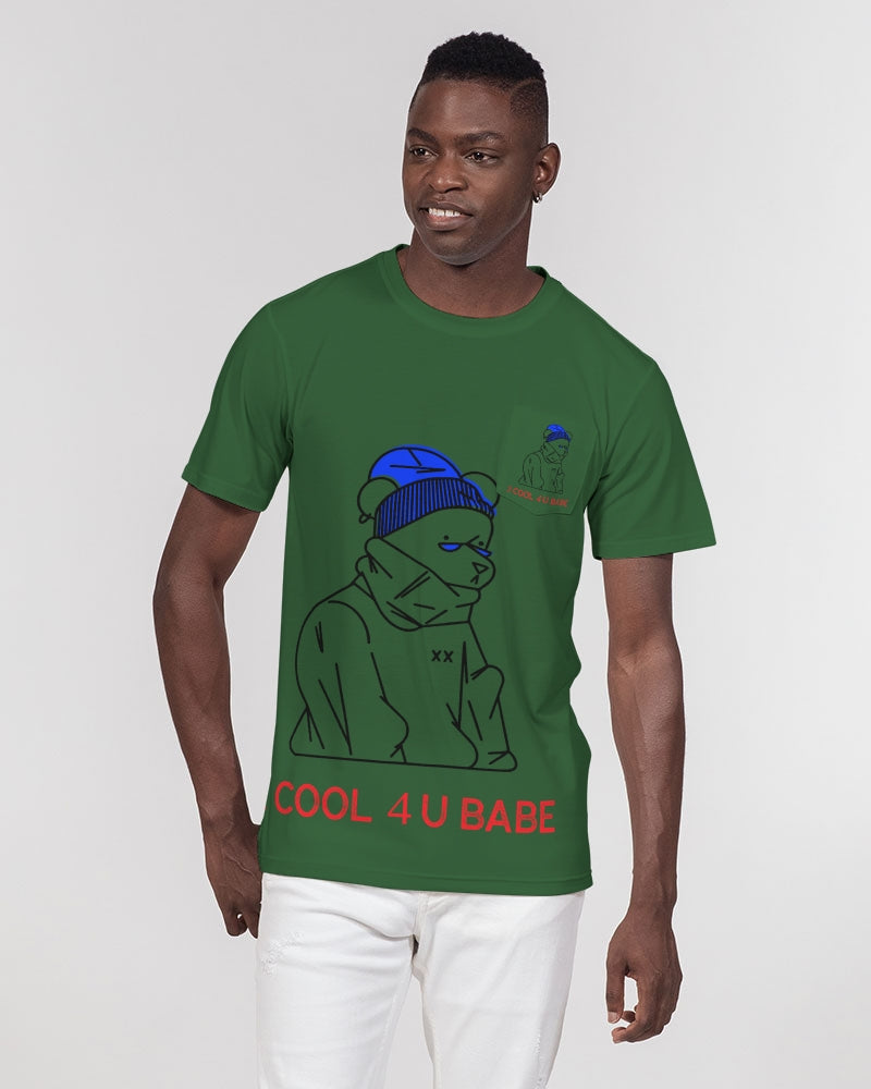 👕2 cool 4U BABE Green Men's Everyday Pocket Tee