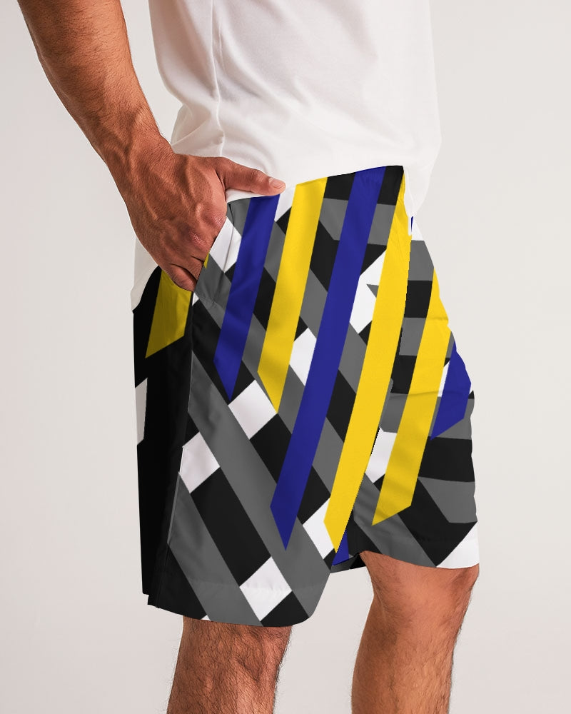 Black and white Men's Jogger Shorts