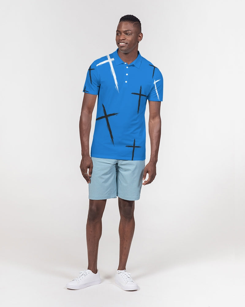 Blue Cross Men's Slim Fit Short Sleeve Polo