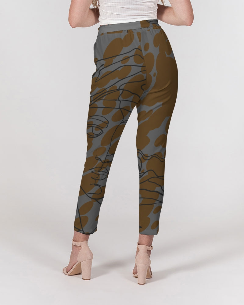 Art face Women's Belted Tapered Pants