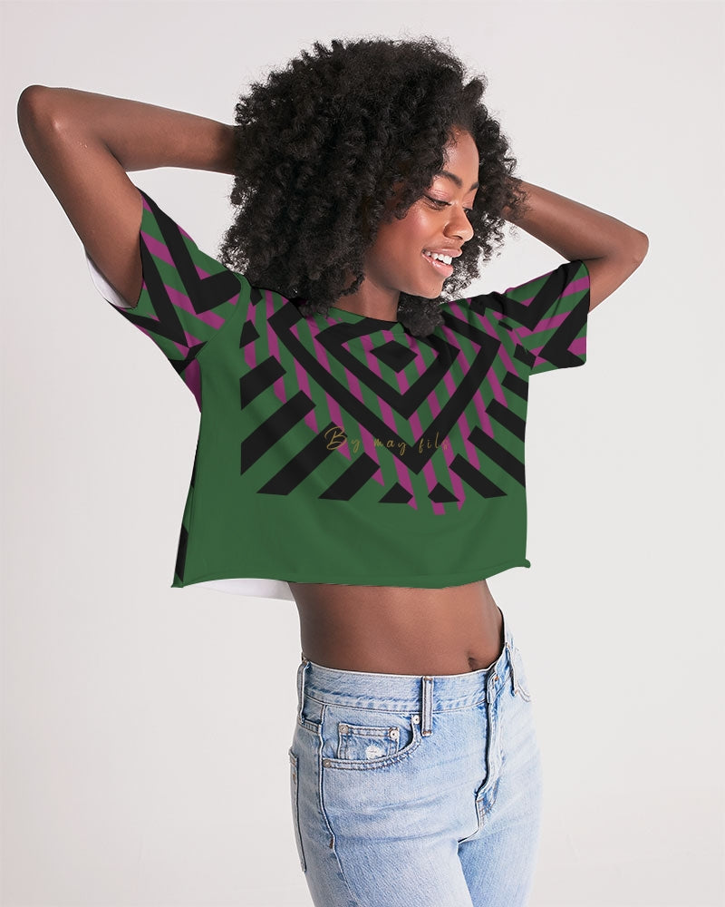 Green Women's Lounge Cropped Tee