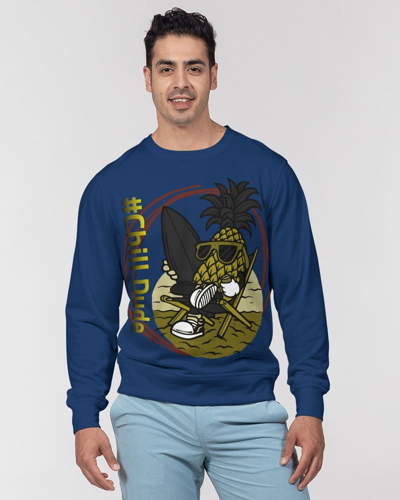 Chill dude Men's Classic French Terry Crewneck Pullover