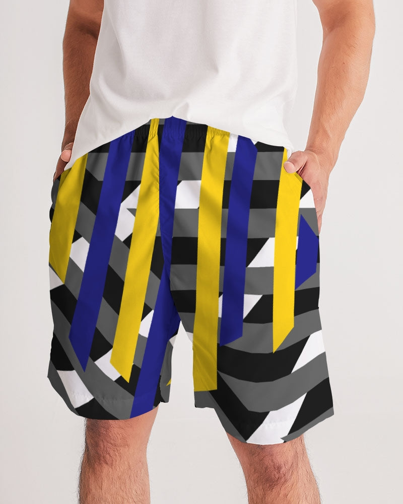 Black and white Men's Jogger Shorts