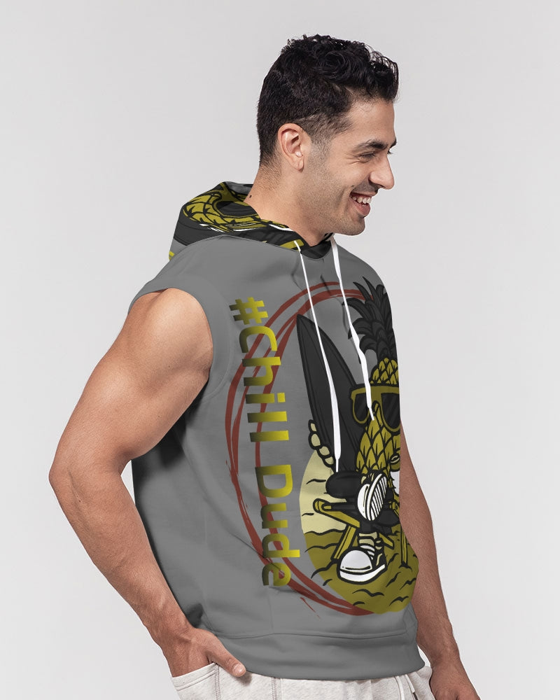 Chill dude gold Men's Premium Heavyweight Sleeveless Hoodie