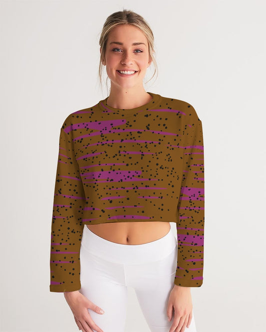 Brown 1 Women's Cropped Sweatshirt